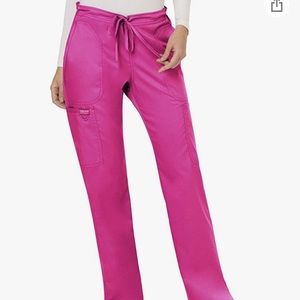 Electric Pink Cherokee Workwear Flare Scrub Pant